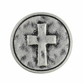 12 Pieces Cross Symbol Metal Shank Buttons. 20Mm (3/4 Inch) (Antique S
