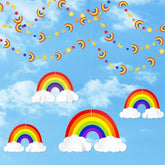 40Ft Cactus Party Decorations Yellow Brown Hot Pink Polka Dot Garlands