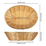 12 Pieces Valentine'S Day Basket Empty For Gifts Oval Basket Food Storage Fruit Baskets With 6 Rolls Colorful Ribbons And 30 Clear Gift Bags For Kitchen Restaurant 9 X 6 X 2.24 Inches