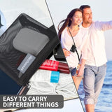 Adjustable Phone Lanyard Crossbody with Detachable Wallet 8mm Black
