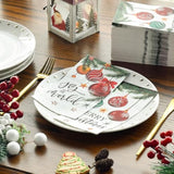 100 Christmas Disposable Paper Decorative Guest Napkins, Xmas Balls For Party Lunch Dinner Kitchen Bathroom