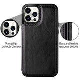 Wallet Case Compatible With Iphone 12 Pro Max Case 5G 6.7-Inch Slim Protective With Credit Card Slot Holder Flip Folio Soft Pu Leather Magnetic Closure Cover, Black