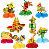9 Pieces Fiesta Table Centerpieces Paper Mexican Honeycomb Decoration