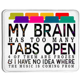 Funny Mouse Pad For Work 9.5X7.9 Inch, My Brain Has Too Many Tabs Open Funny Office Mouse Pad For Work Wireless Mouse Computers Laptop Desk Accessories, Funny Gifts For Coworkers