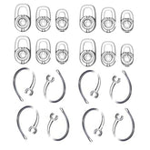 Earbud Gel & Ear Hook For Plantronics, 12 Pcs (Small/Medium/Large) Clear Replacement Eargel & 8 Pcs Clear Ear Hook, Fit For Plantronics M155 M165 M1100 M100 M55 M28 M25 Voyager Edge