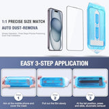 2-Pack Screen Protector For Iphone 16 Pro Max, 9H Tempered Glass, High Definition Clear, Full Coverage, Anti-Fingerprint, Auto Dust-Elimination, No Bubble, Easy Installation