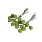 18 Stems Fake Flowers Billy Balls,10“ Artificial Billy Button Flower Bouquet,Permanent Flower Craspedia For Diy Crafts Wreath,Table Wedding Party Centerpieces Decor,Holiday Store (Green)
