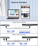 16" Laptop Screen Extender, 1920X1200 Ips Portable Monitor, Borderless Dual Screen Extender With 360° Rotatable Stand, Plug And Play Ultra Slim Travel Monitor For Pc, Wins, Switch, Ps5