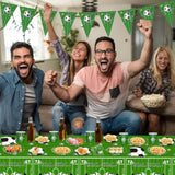 Soccer Party Decorations 98Pcs Soccer Birthday Party Decorations Suppiles Set Include Dinner Plates, Dessert Plates, Napkins, Cups, Banner And Tablecloth Soccer Theme Party Favors Kit