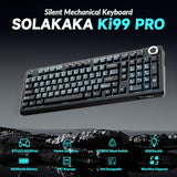 KI99 Pro Wireless Mechanical Keyboard with Quiet Switch, Hot Swappable Pre-Lubed Switches with RGB Backlit, Gasket Structure Computer Gaming Keyboard
