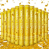 Confetti Cannon Gold Party Poppers 12 Inch Streamer Cannon 12 Pack Golden Party Poppers Shooters Foil Gold Popper Cannon Bulk For Wedding,Birthday,Graduation,New Year Celebration