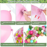 Tropical Balloon Garland Kit: Luau Party Decor with Palm Leaves