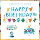Tropical Birthday Banner–Hawaiian Happy Birthday Banner, Tropical Party Decorations,Cake Topper Decorations– Summer Luau Party Supplies For Kids,Island Adventure Summer Theme