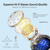 Wireless Earbuds, Bluetooth 5.3 Headphones With 4-Mics Clear Call And Enc Nois
