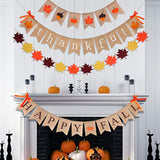 4 Pieces Thanksgiving Fall Decorations Burlap Thankful Banner Happy Fa