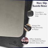 Desk Mat -Computer Desk Mat With Non Slip Suede Bottom With Stitched Edges- Waterproof - Leather Desk Pad Pu Desk Cover For Home, Mouse, Makeup Mat For Vanity (Grey, 36 X 18)