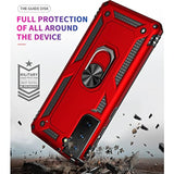 For Galaxy S21 Fe 5G Case: Samsung Galaxy S21 Fe 5G Case With Hd Screen Protector, Military Grade Protective Cases With Ring For Samsung S21 Fe (Red)