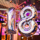 16" Silver 0-9 Number Balloons Foil Balloons Mylar Balloons For Party