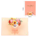 3 Pack 3D Pop Up Cards With Envelopes, Flower Hummingbird Birthday Card 3D Greeting Cards For Mother'S Day, Graduation, Anniversary, Thinking Of You, Get Well, Boy Girl Friends Gift