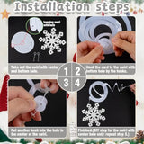 30-Piece Winter Snowflake Hanging Swirl Decorations for Xmas and Parties