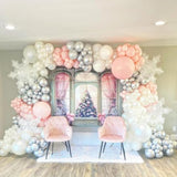 5Pcs 36Inch Snowflake Balloons-Winter Theme Birthday Party Decerations Supplier-Winter Flower For Ice Snow Activity Party Decorations