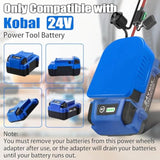 For Power Wheels Battery Adapter, Fit For Kobalt 24V Battery Adapter With Wire Connector, 14 Gauge Wire, 30Amp Fuse, Diy Use For Rc Car, Robotics, Rc Truck, And Work Lights (No Battery)