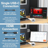 Small Portable Monitor 10.5" 500 Nits 2000:1 Fhd 1280P Ips Screen, Ultra-Slim Mini Monitor W/Kickstand & Dual Speaker, Usb C Hdmi Hdr Portable Gaming Monitor, Travel Monitors For Laptop Pcs