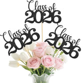 Graduation Decorations 2026, 20Pcs Class Of 2026 Graduation Centerpieces For Tables, Double-Sided Black Grad Table Centerpieces With Sticks, Grad Party Decoration Supplies