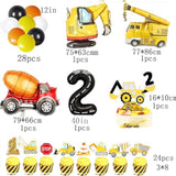 Construction Birthday Party Supplies For 2 Year Old Boy, 2Nd Birthday Decorations For Boys, Include- Backdrop, Cake, And Cupcake Toppers, Balloons, Cupcakes Wrappers, Banner