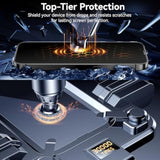 [2+2 Pack For Iphone 14 Plus Tempered Glass Screen Protector & Camera Lens Cover - Military-Grade 9H Hardness, Hd Clear, Anti-Scratch, Flawless Fit Tray