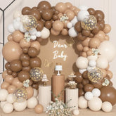 157-Pcs Brown & Neutral Balloon Garland Arch Kit for Parties & Showers