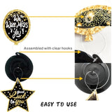 Who Said You Could Leave Banner Black Glitter Retirement Banner Farewell Decorations Party Supplies 15Pcs Going Away Party Hanging Swirls Decorations We Will Miss You Graduation Gift For Men Women