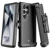Maverick Series For Samsung Galaxy S25 Ultra Case With Belt Clip Holster, 6.9 Inch, Heavy Duty Military Grade Drop Protective Case W 360° Rotating Stand (No Screen Protector) Black
