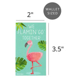 Mini Tropical Flamingo Pineapple Palm Leaf Coconut Valentines (Set Of 24, Wallet-Sized Cards) For Valentine'S Day