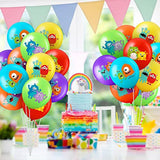 60 Pieces Monster Foil Balloons 6 Styles Decorative Birthday Party Balloons Kids Party Supplies For Kids Boys Girls Birthday Party Favors