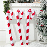 3Pcs 35 Inch Inflatable Christmas Candy Cane For Christmas Decorations, Indoor Outdoor Holiday Yard Xmas Decorations Gif