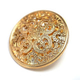 Vintage Hollow Embossed Metal Shank Sewing Buttons 20 Pcs - 18Mm, 23/3