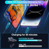 kapebow 78W Fast Charging USB C Car Charger, 5 Port Car Phone Charger with Voltage Display, 5FT Extention PD&QC 3.0 Type C Car Charger for Back Seat for iPhone iPad Samsung Pixel Phones