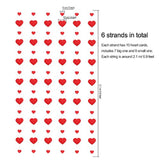 Valentine Decoration Garland Photo Props Backdrop Heart Mall Window Display Party Decoration, Red, 6 Strands