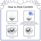 124pc Black & Silver Balloon Garland Kit – Metallic and Confetti Balloons for Party Decor
