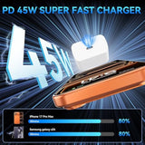 45W Fast USB-C Charger with 10ft Cable for iPhone 16 Series and Android