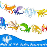 Dragon Birthday Party Banners Gold Happy Birthday Banners Fantasy Dragon Theme Birthday Party Hanging Decoration Baby Shower Supplies