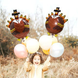 Thanksgiving Turkey Balloons 6Pcs Large Foil Balloons for Fall Harvest Party Decor