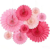 Hot Pink Paper Flower Birthday Decoration, Large Paper Fans Party Decoration,Giant Decorations Valentines Day Decorations For Birthday Baby Shower Graduation Galentine'S Day.