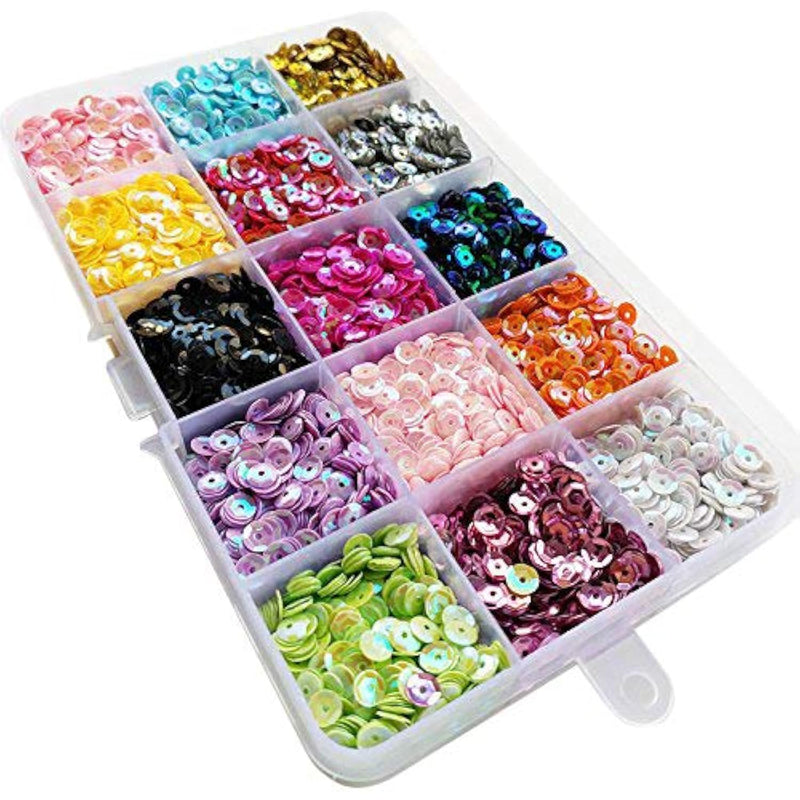 1 Box 15000Pcs 5Mm Rainbow Ab Cup Sequin Flake For Wedding Christmas C