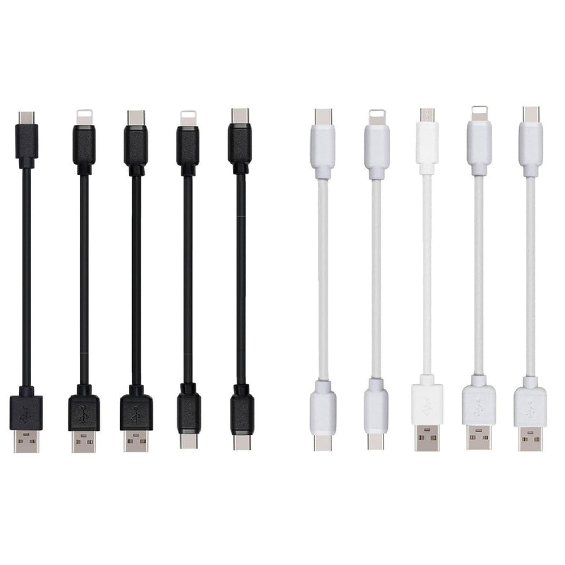 10-Pack Multi Short Usb Cables & Typec-C Cables For Charging Stations Compatib