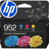 952 Cyan, Magenta, Yellow Ink Cartridges (3-Pack) | Works With Printer Series: Officejet 8702, Officejet Pro 7720, 7740, 8210, 8710, 8720, 8730, 8740 | Eligible For Instant Ink | N9K27An