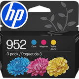 952 Cyan, Magenta, Yellow Ink Cartridges (3-Pack) | Works With Printer Series: Officejet 8702, Officejet Pro 7720, 7740, 8210, 8710, 8720, 8730, 8740 | Eligible For Instant Ink | N9K27An
