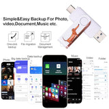 128Gb Dual Otg Usb 3.2 Gen 1 Super High Speed Photo Backup Stick For Cell Phones With Type C/Usb C Port,Compliant With Iphone15/16/17&Samsung, Lg,Google,One Plus Phones.Etc.