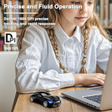 Car Mouse Wireless Cool Sport Car Shaped Computer Mice With Led Headlight Usb Receiver 1600 Dpi 3 Buttons 2.4Ghz Portable Optical Mini Small Mouse For Laptop Pc Desktop Computer Kids Gift (Black)